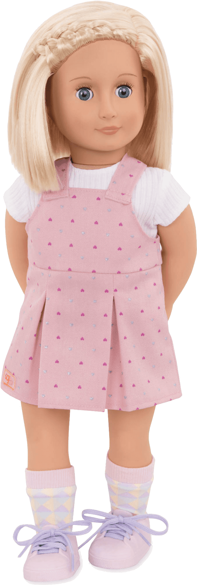 Blonde Dollin Pink Dress PNG Image