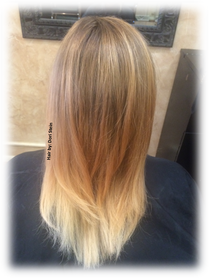 Blonde Hair Back View PNG Image