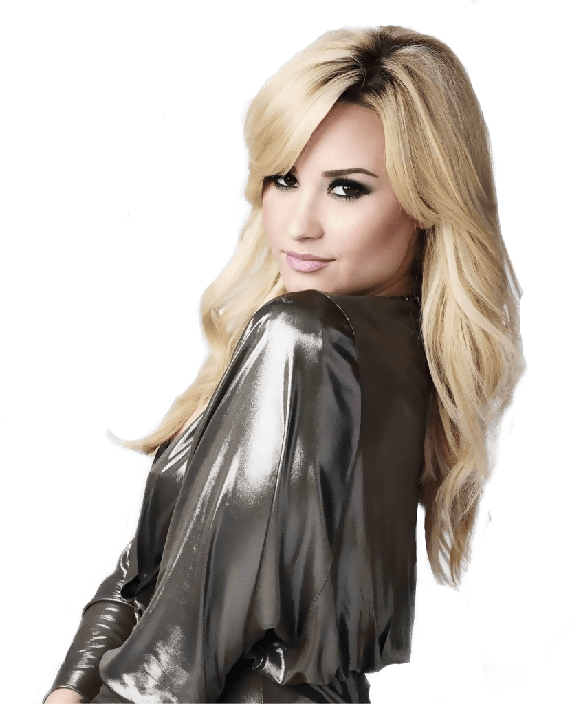 Blonde Hair Womanin Black Top PNG Image