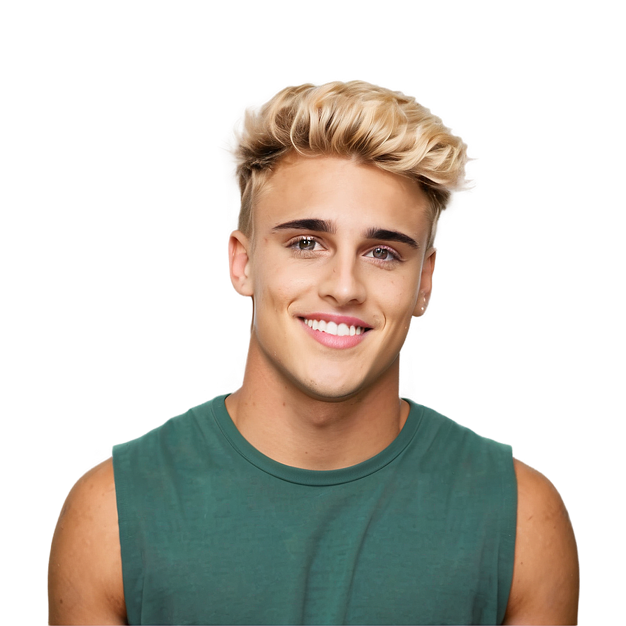 Blonde Haired Man Smiling PNG Image