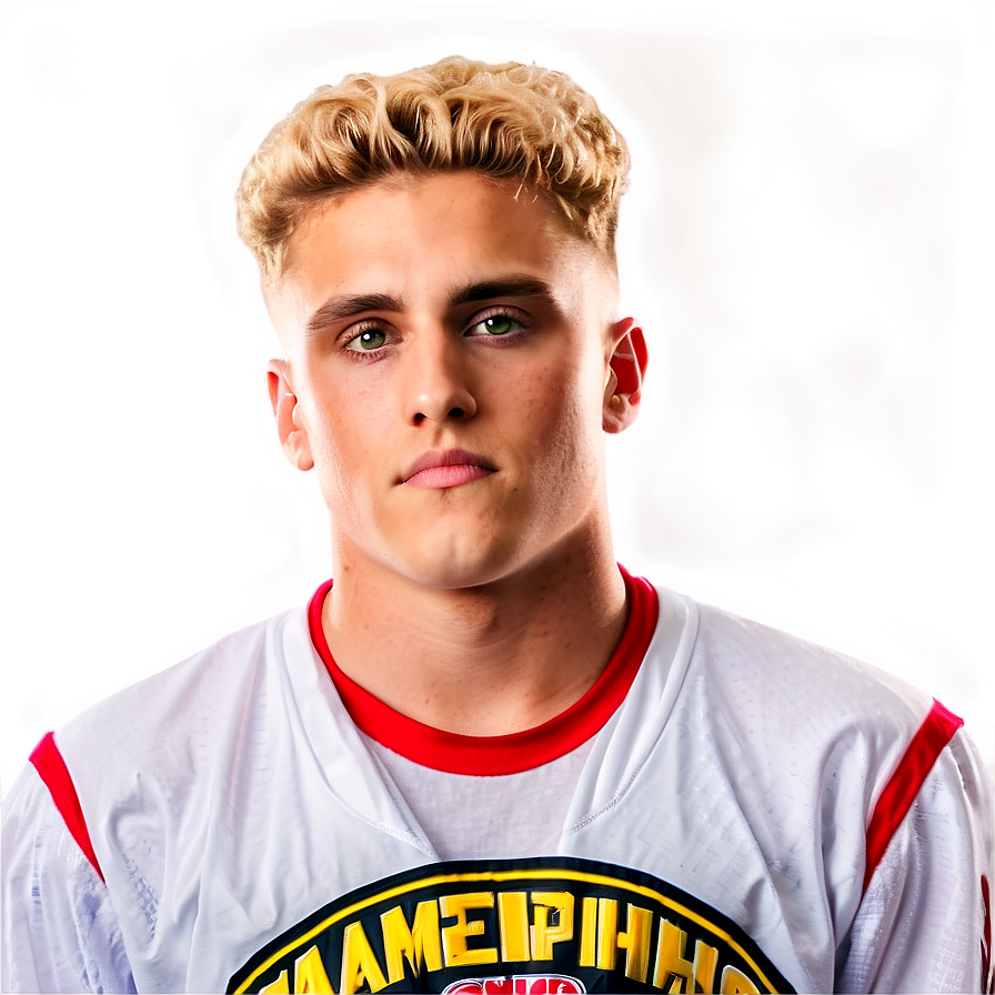 Blonde Haired Manin Sports Jersey PNG Image