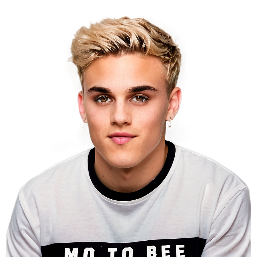 Blonde Haired Young Man Portrait PNG Image