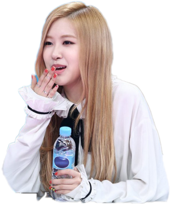 Blonde Kpop Star With Water Bottle PNG Image