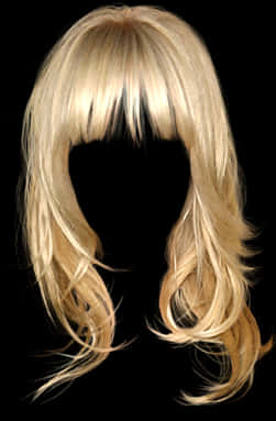 Blonde Wig Transparent Background PNG Image