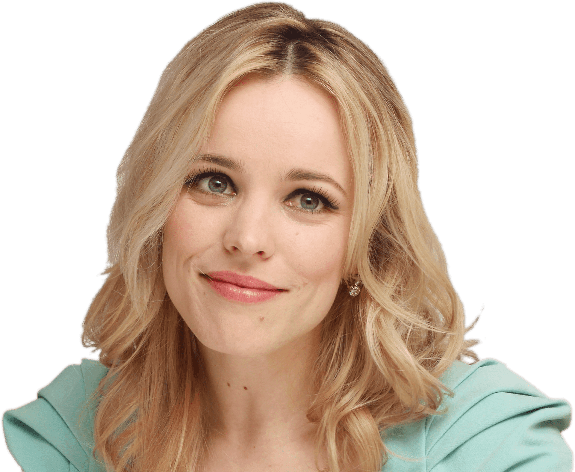 Blonde Woman Smiling Portrait PNG Image