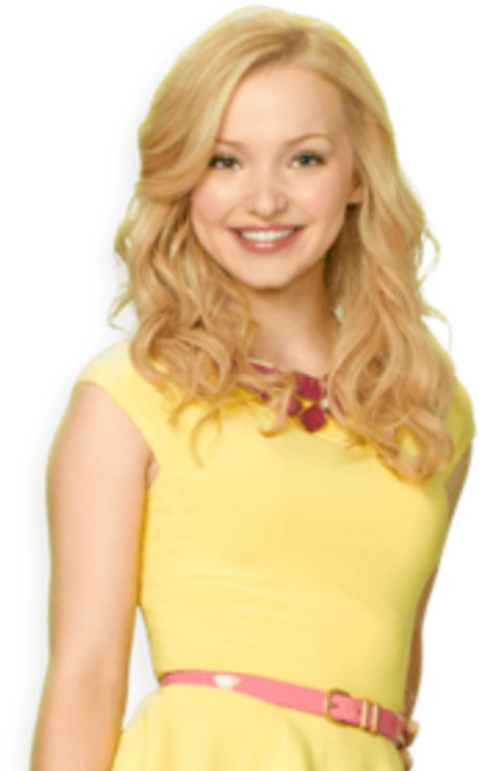 Blonde Woman Yellow Dress PNG Image