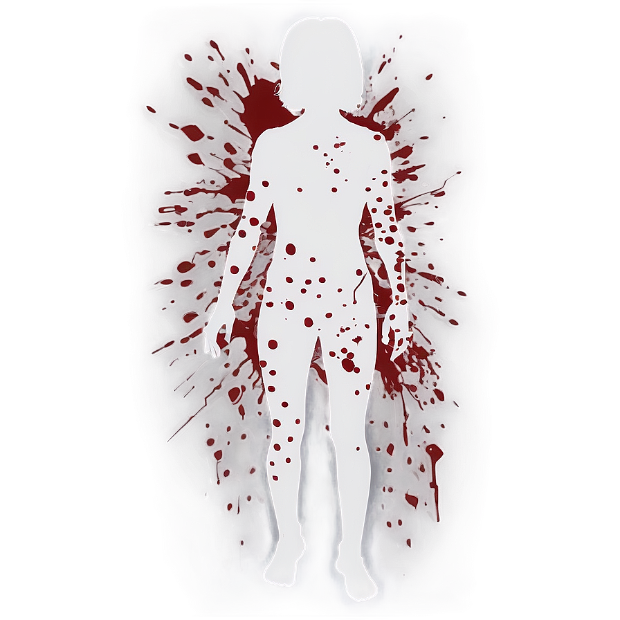 Blood Spatter Silhouette Png Fva PNG Image