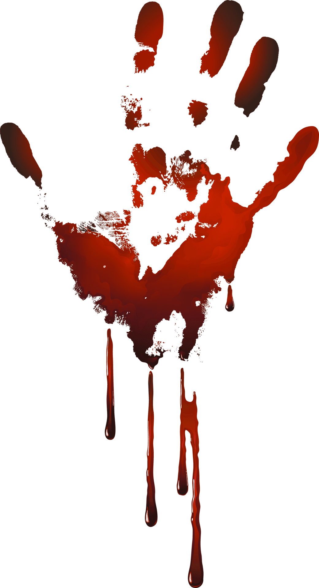 Bloody Handprint Dripping PNG Image