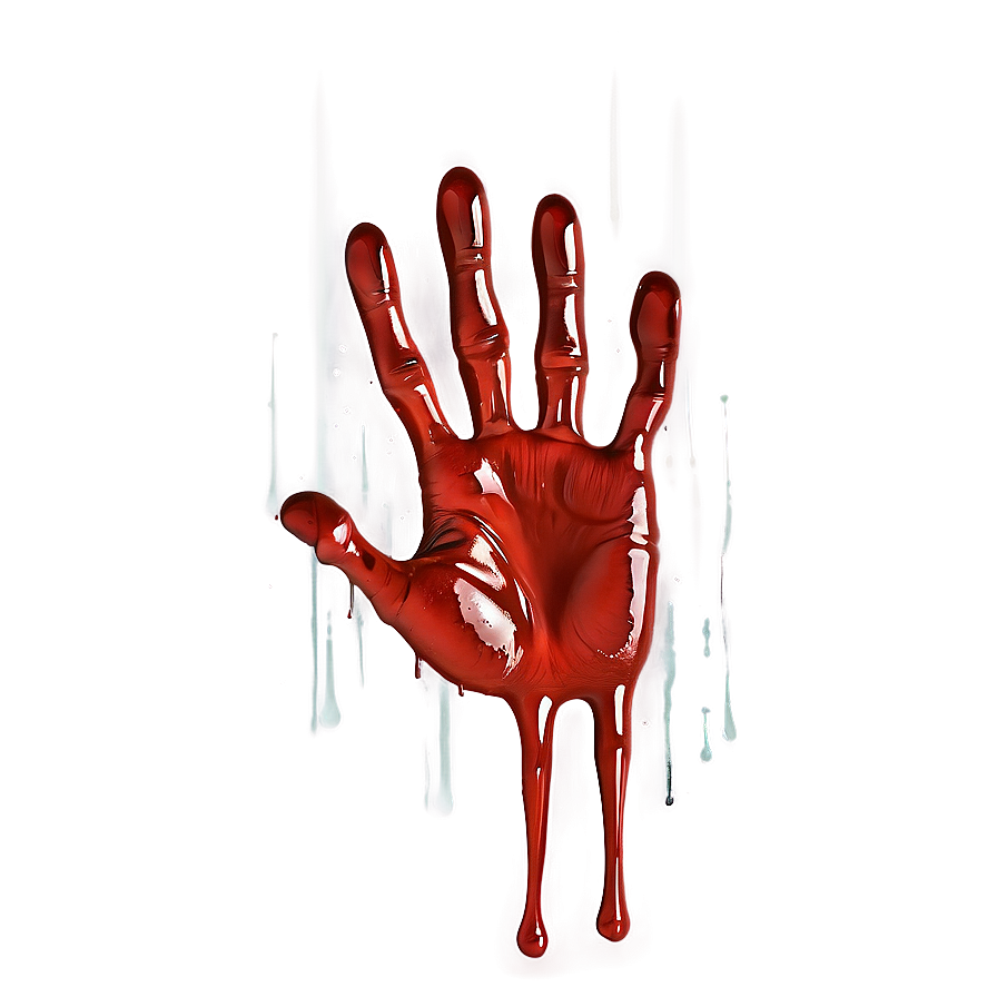 Bloody Handprint Dripping Png 05252024 PNG Image