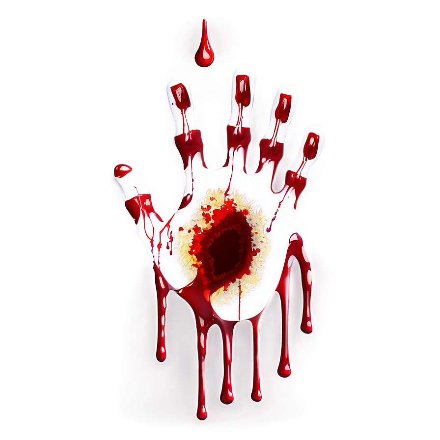 Bloody Handprint Dripping Png Ihu78 PNG Image