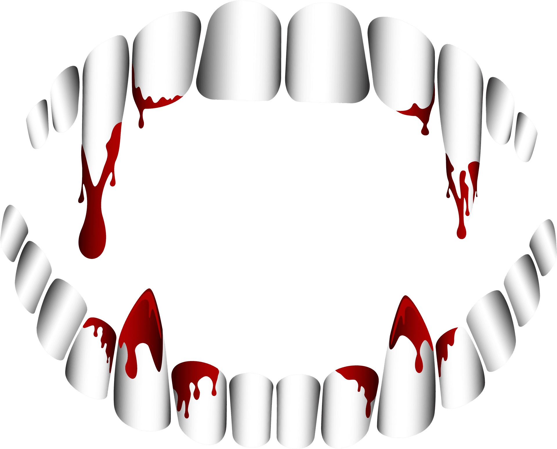 Bloody Vampire Teeth Graphic PNG Image