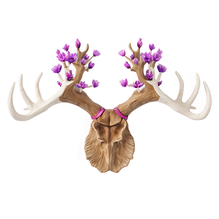 Blooming Antler Scene Png 06212024 PNG Image