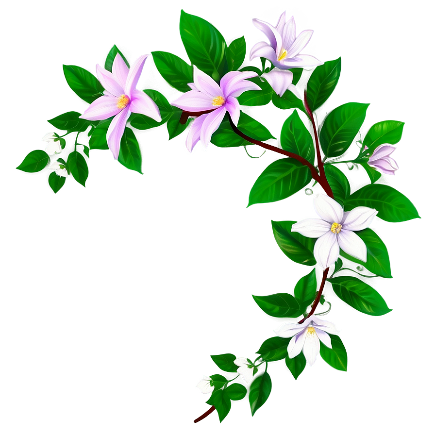 Blooming Clematis Vine.png PNG Image