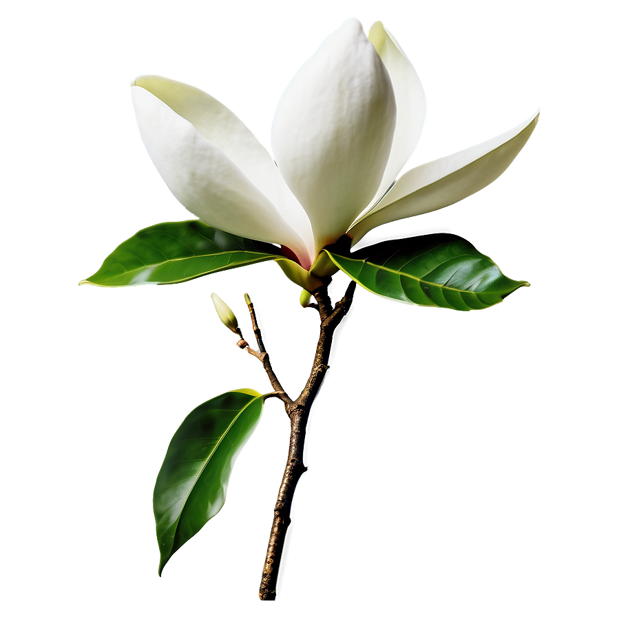 Blooming Magnolia Flower Scene Png Whn PNG Image