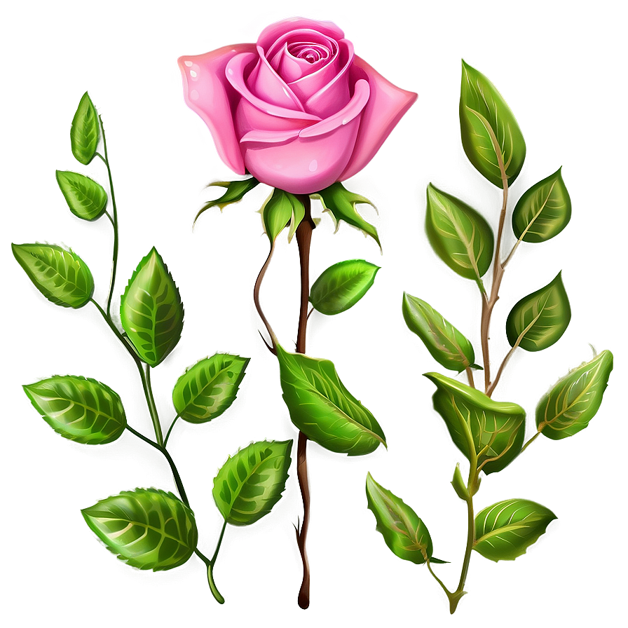 Blooming Pink Roses Pattern Png Ade PNG Image