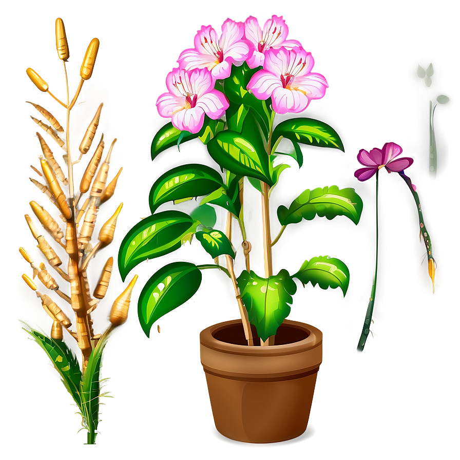 Blooming Plant Clipart Png Qhy66 PNG Image