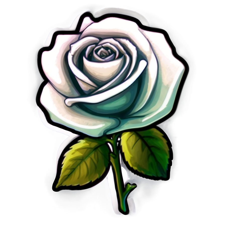 Blooming Rose Sticker Png 05252024 PNG Image