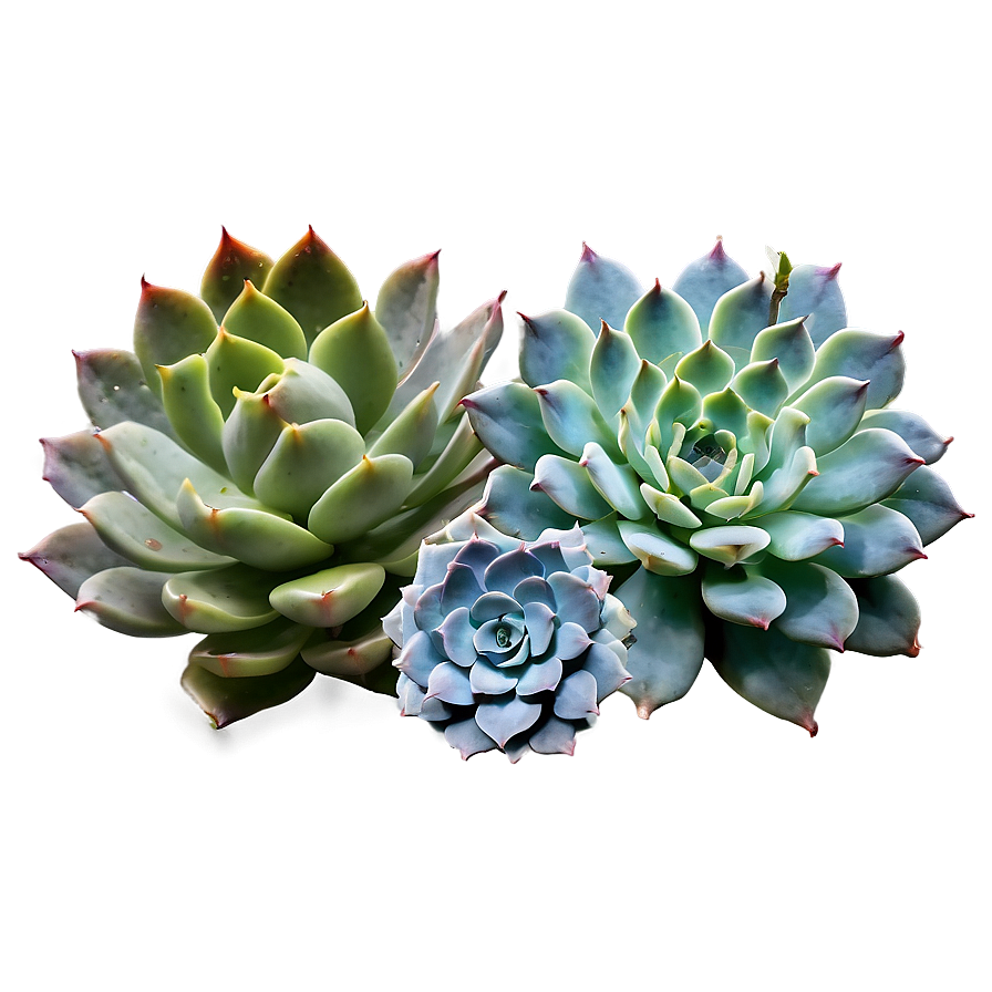 Blooming Succulents Variety Png Jiv PNG Image