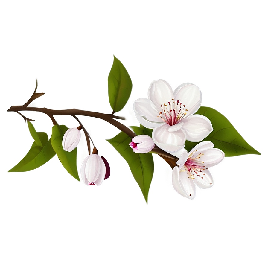 Blossom Print Illustration Png 06262024 PNG Image