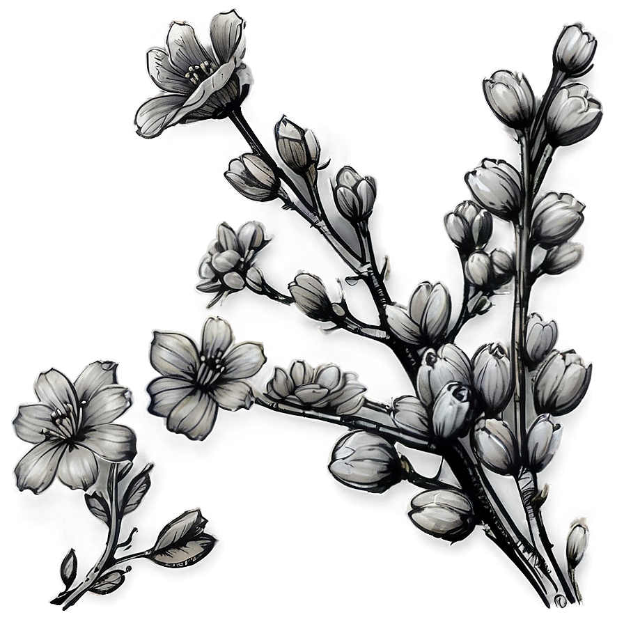 Blossom Sketch Png 60 PNG Image