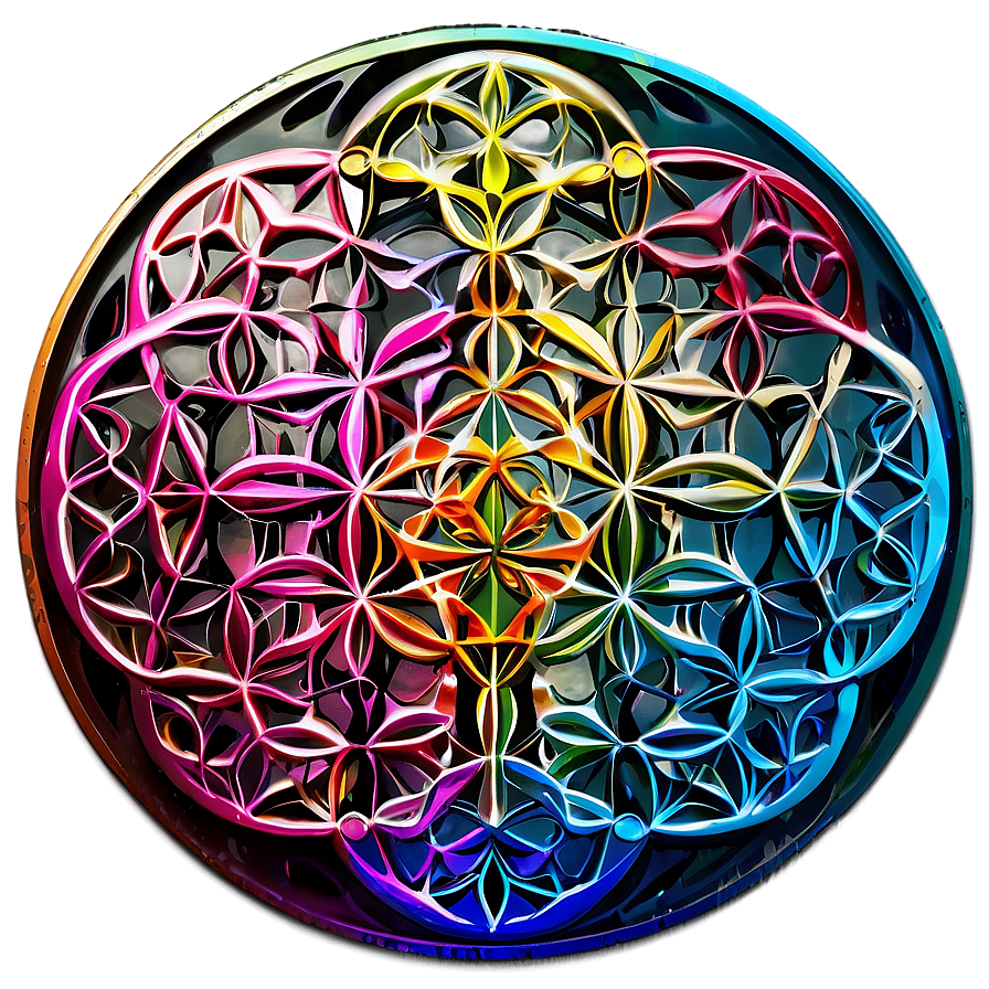 Blossoming Flower Of Life Art Png Mfa PNG Image