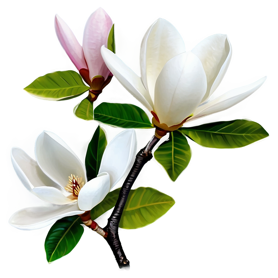 Blossoming Magnolia Flower Png Rfa PNG Image