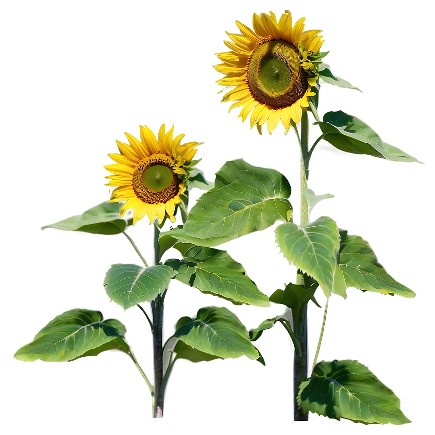 Blossoming Sunflower Field Png Xof PNG Image