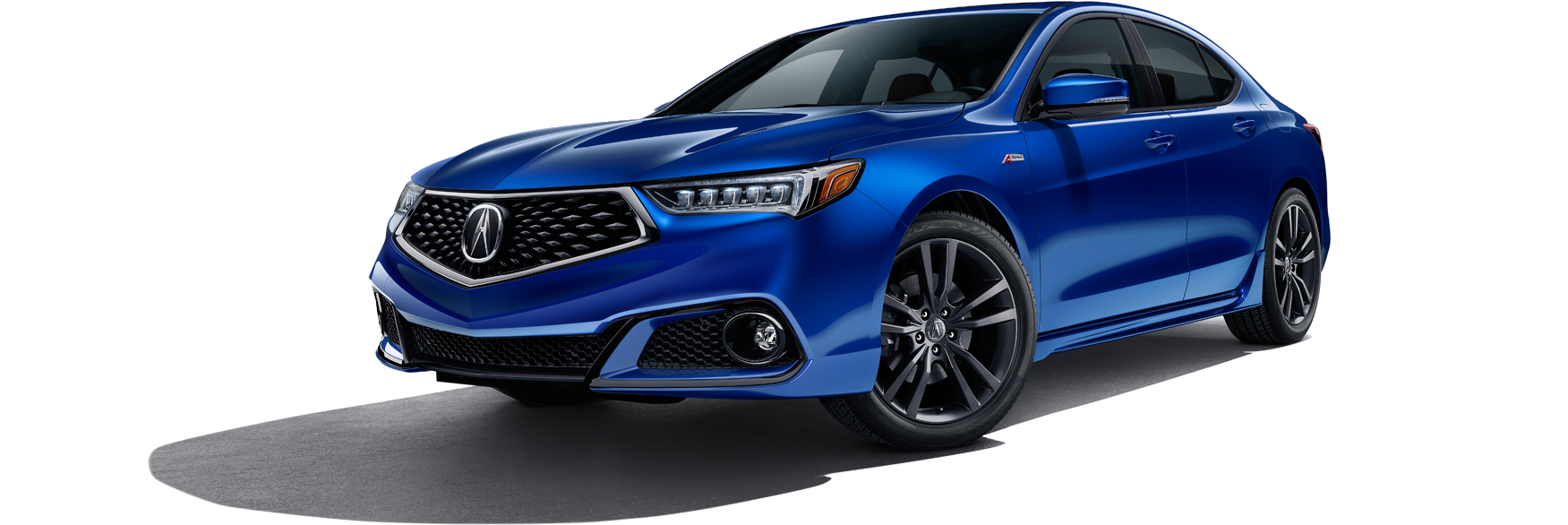 Blue Acura Sedan Profile View PNG Image