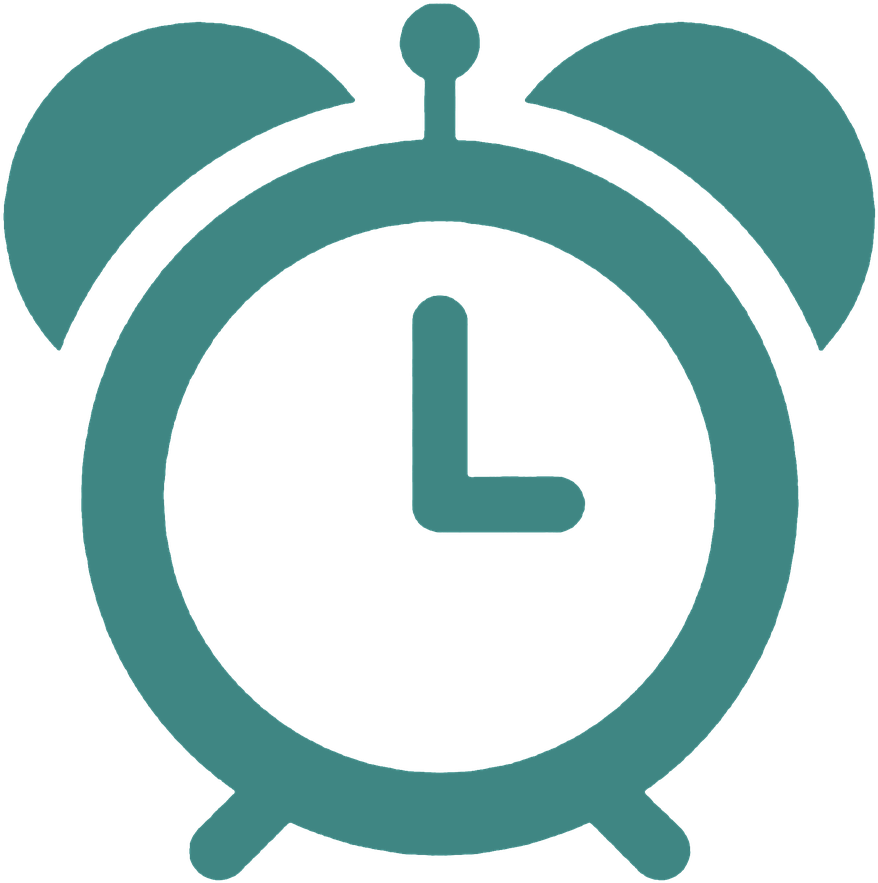 Blue Alarm Clock Icon PNG Image