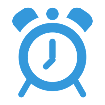 Blue Alarm Clock Icon PNG Image