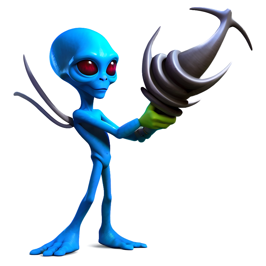 Blue Alien Cartoon Png 06282024 PNG Image