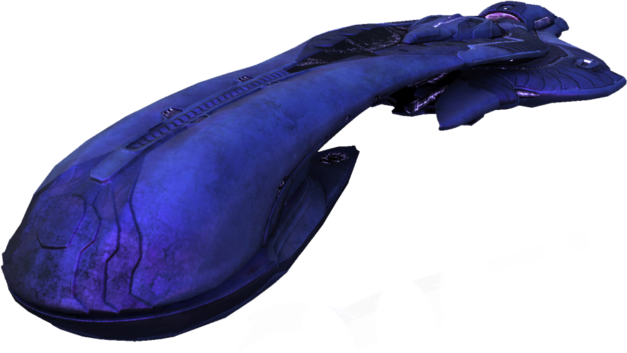 Blue_ Alien_ Spaceship_ Render PNG Image