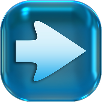 Blue Arrow Button Icon PNG Image