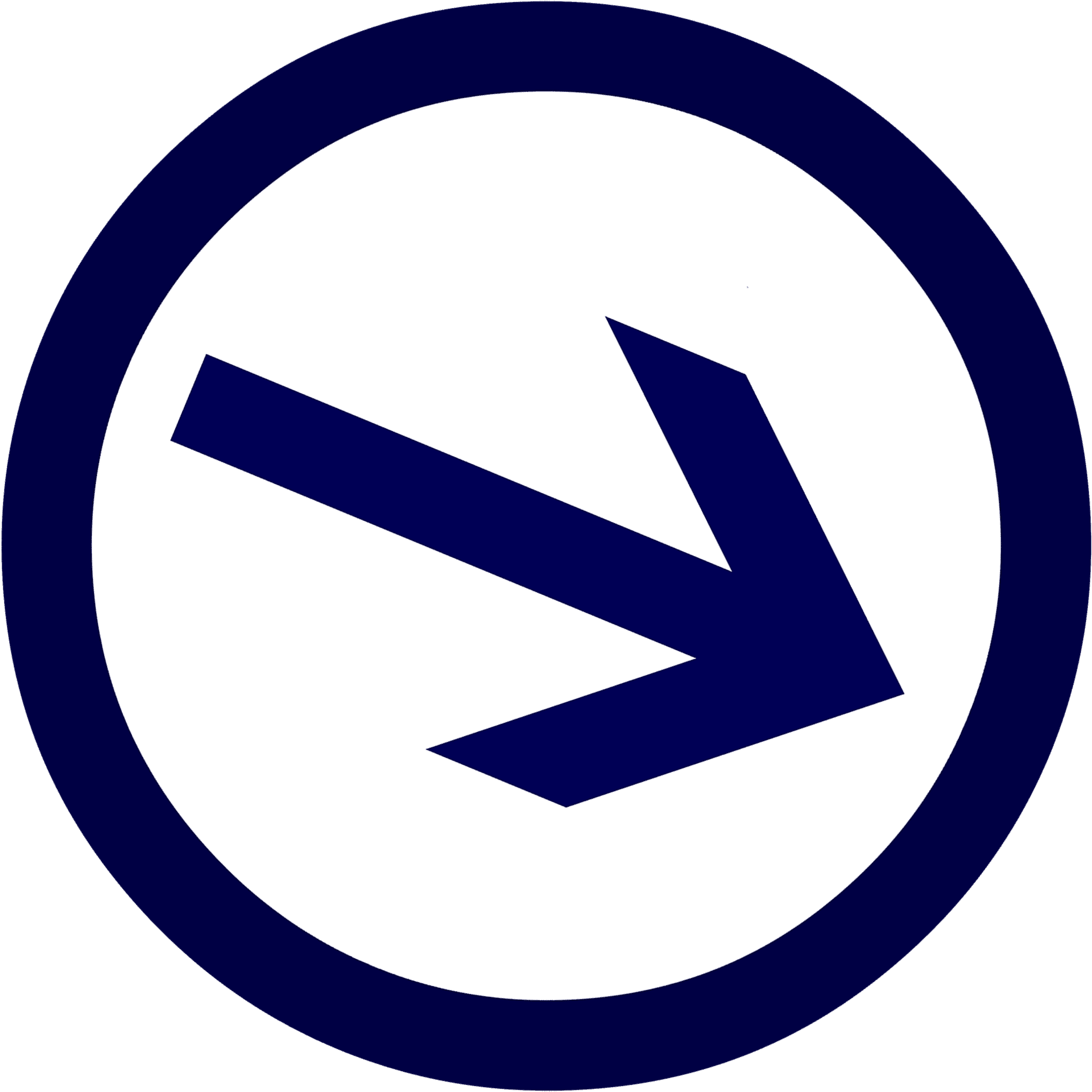 Blue Arrow Directional Sign PNG Image