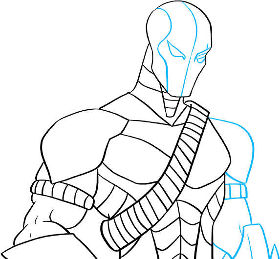 Blue Arrow Superhero Sketch PNG Image