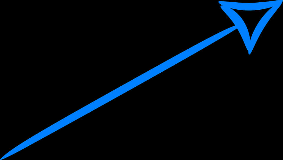 Blue Arrow Upward Trend PNG Image