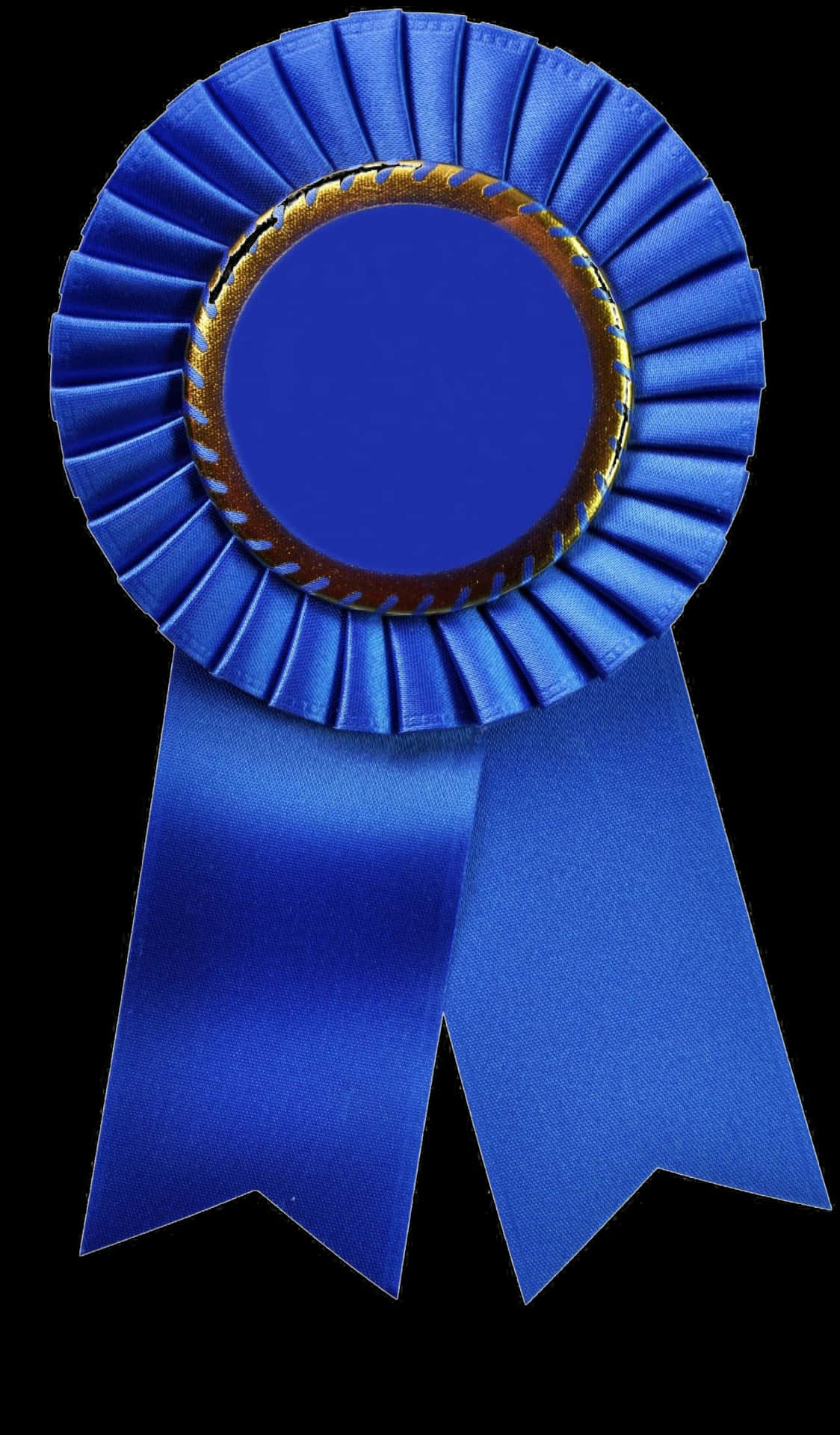 Blue Award Ribbon Isolated PNG Image