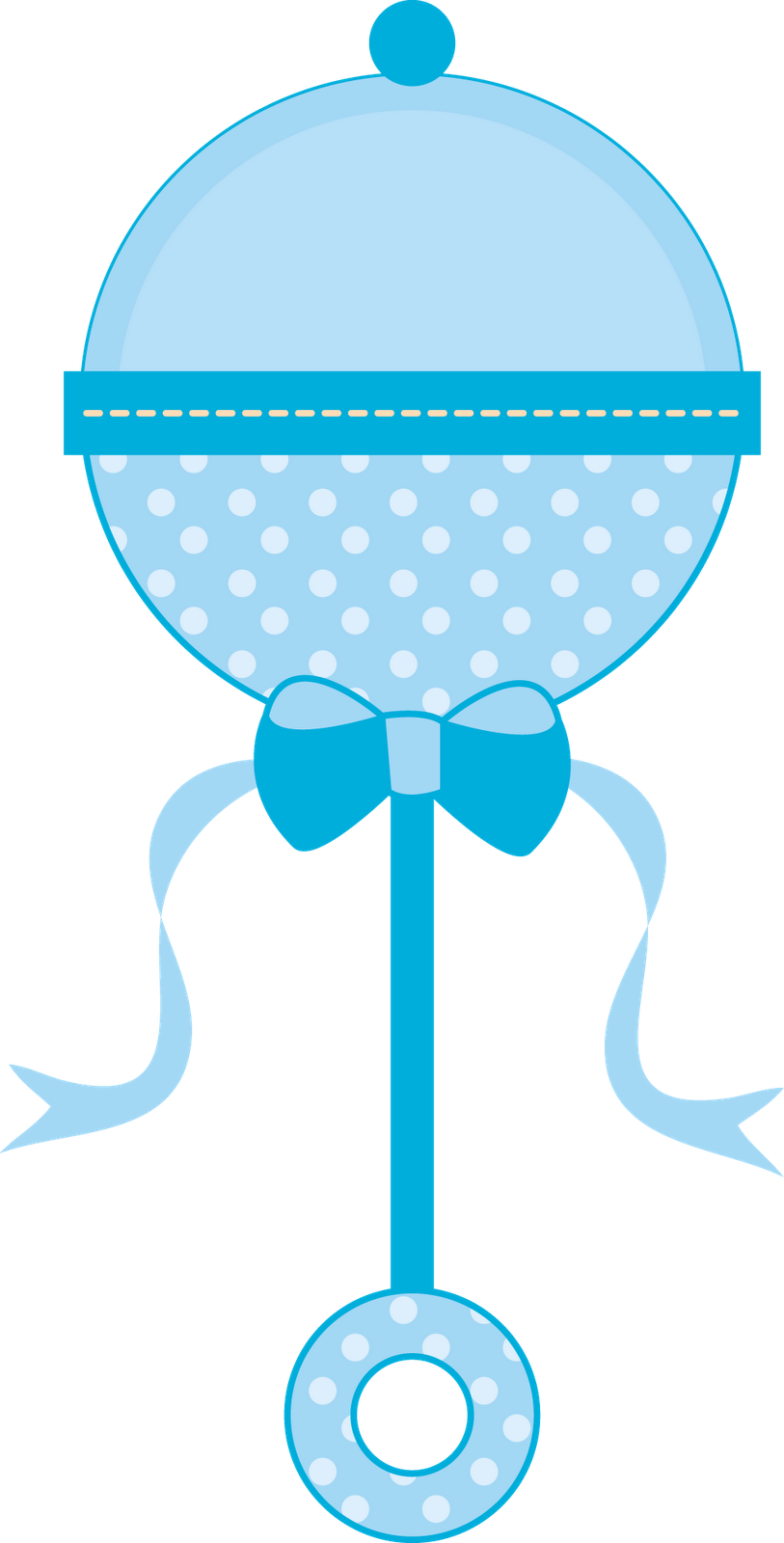 Blue Baby Rattle Graphic PNG Image