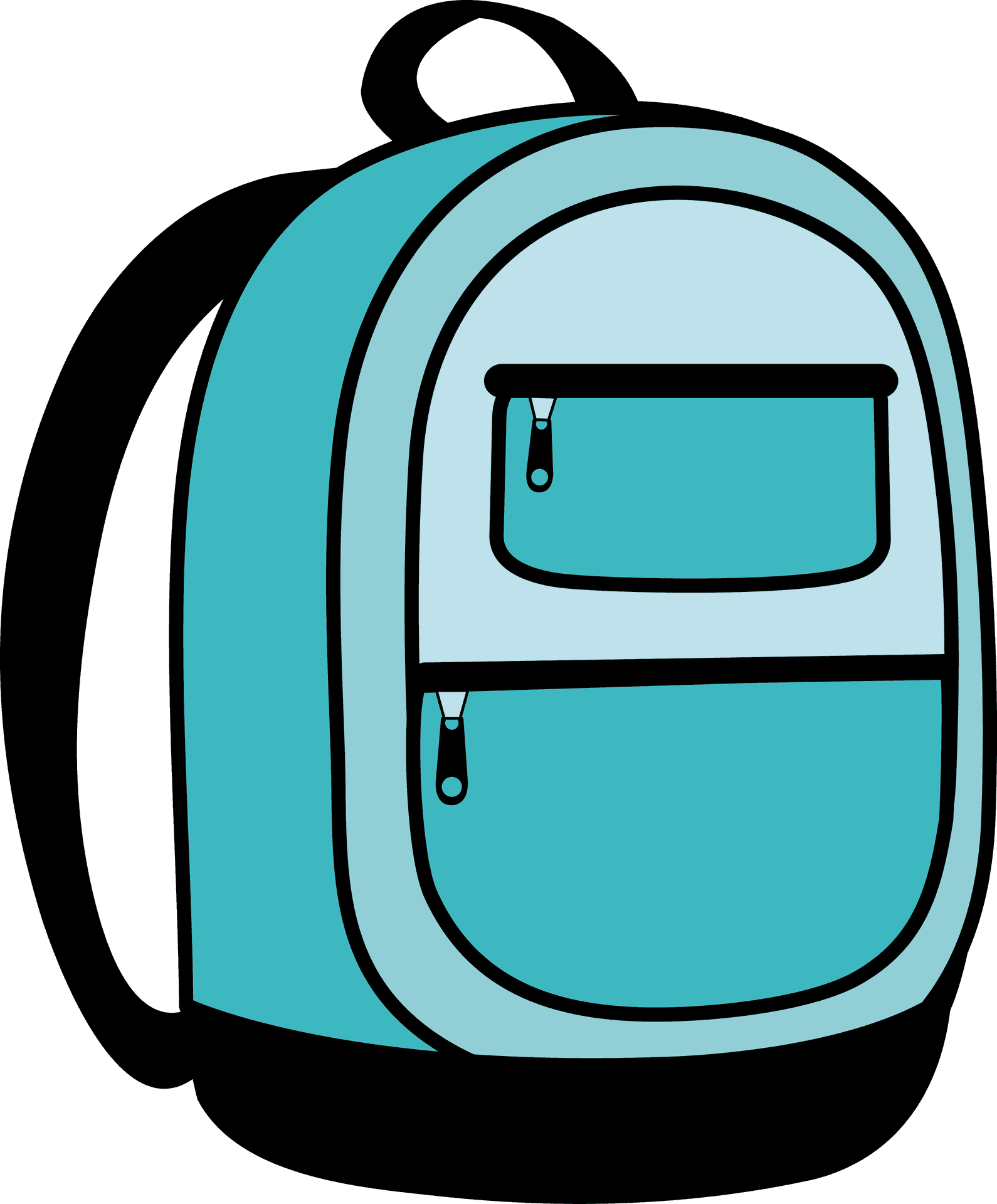 Blue Backpack Vector Illustration PNG Image