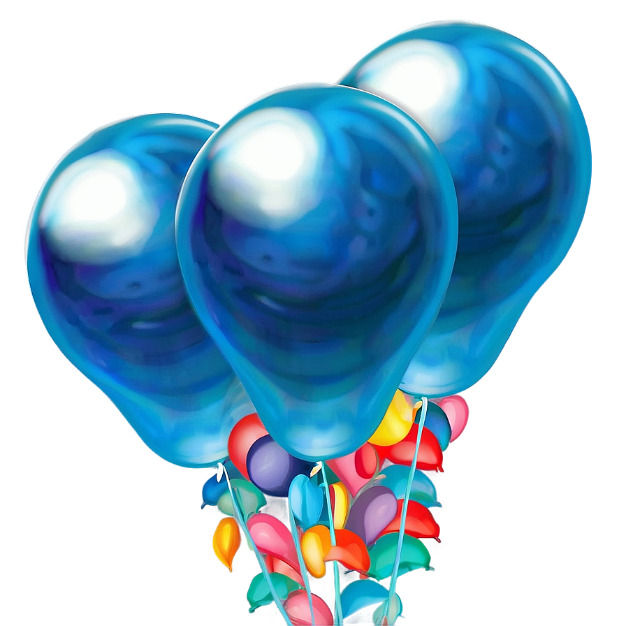 Blue Balloons Png 64 PNG Image