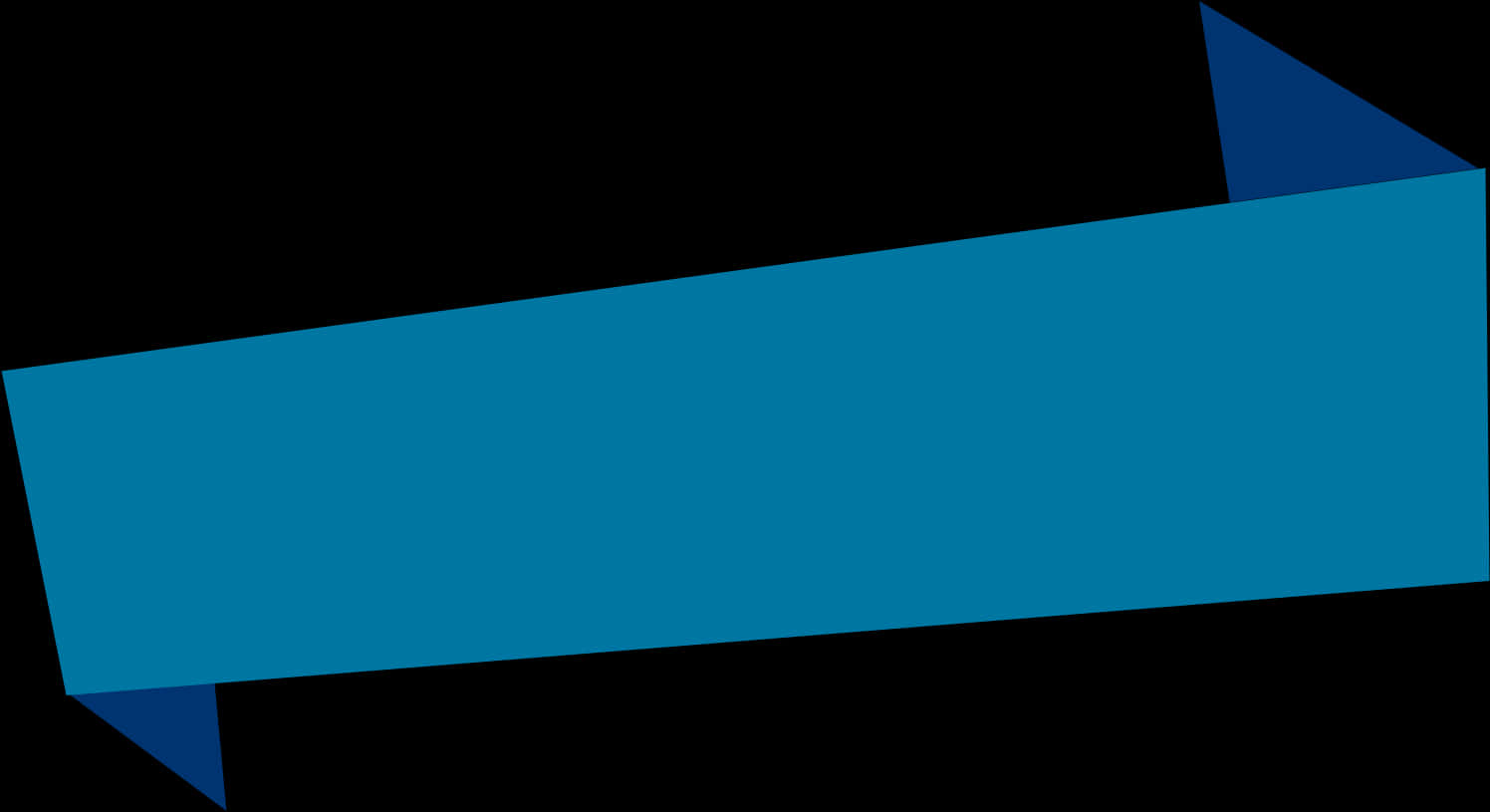 Blue Banner Design Element PNG Image