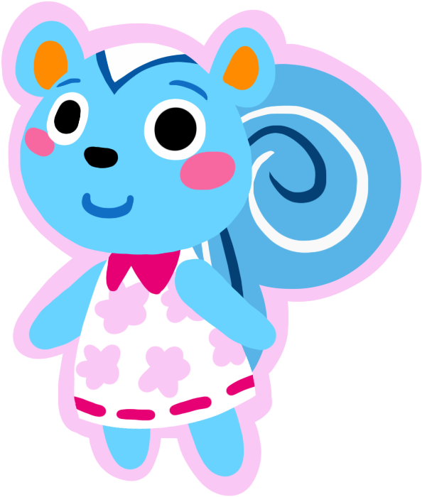 Blue Bear Animal Crossing Character PNG Image