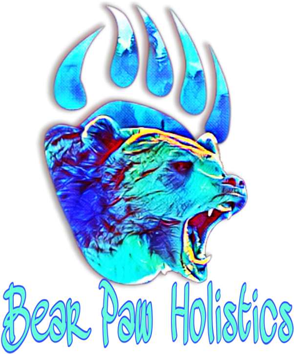 Blue Bear Paw Holistics Logo PNG Image