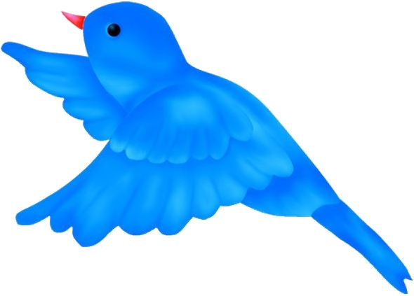 Blue_ Bird_in_ Flight.png PNG Image