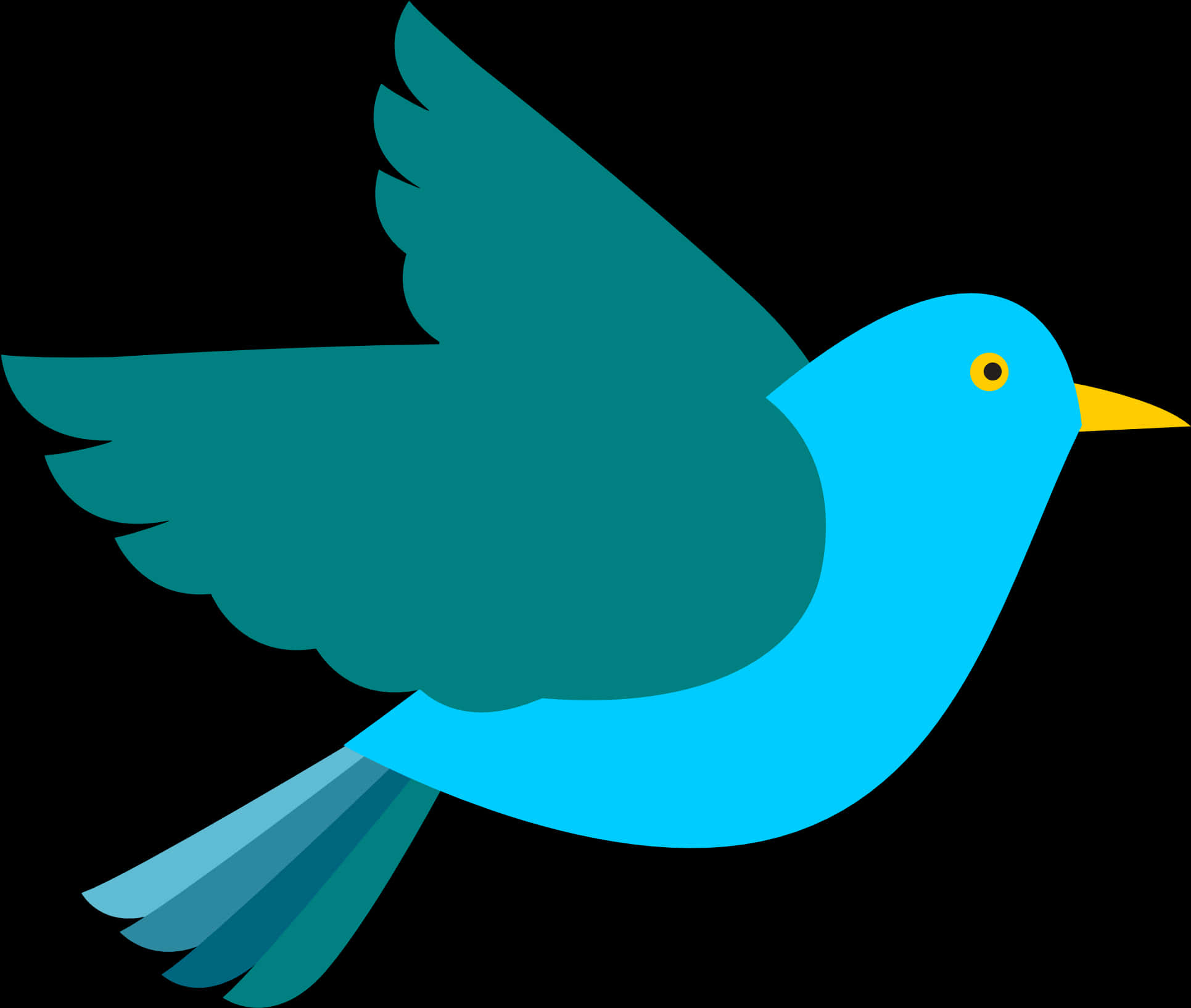 Blue Bird Vector Illustration PNG Image