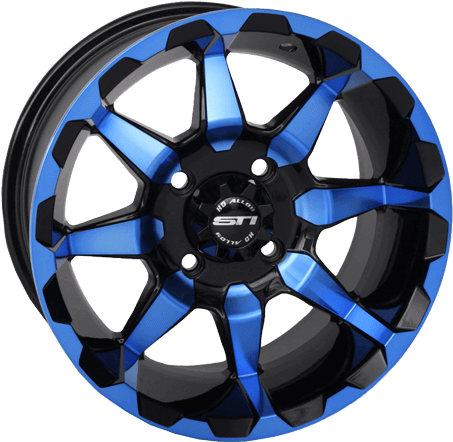 Blue Black A T V Wheel Rim PNG Image