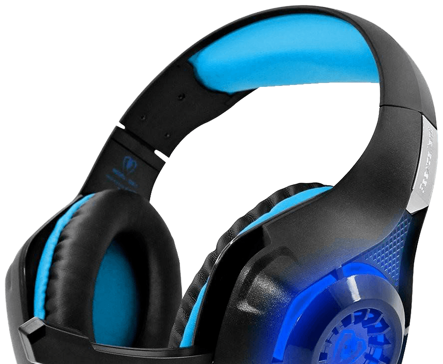 Blue Black Gaming Headset PNG Image