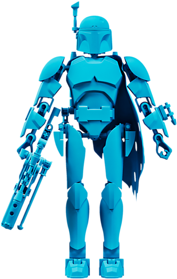 Blue Boba Fett Armor PNG Image