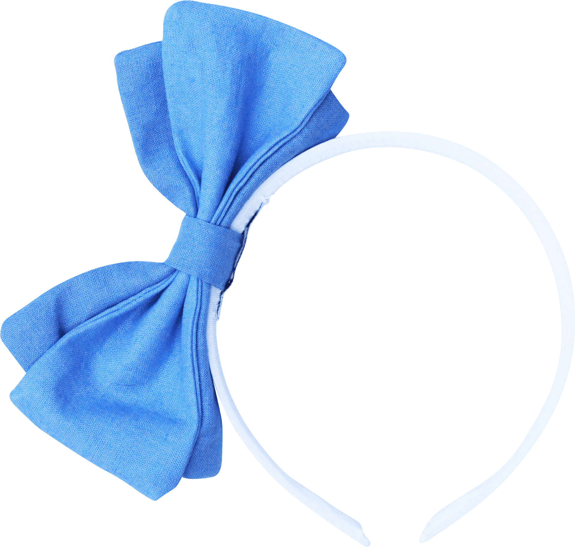 Blue Bow Headband PNG Image