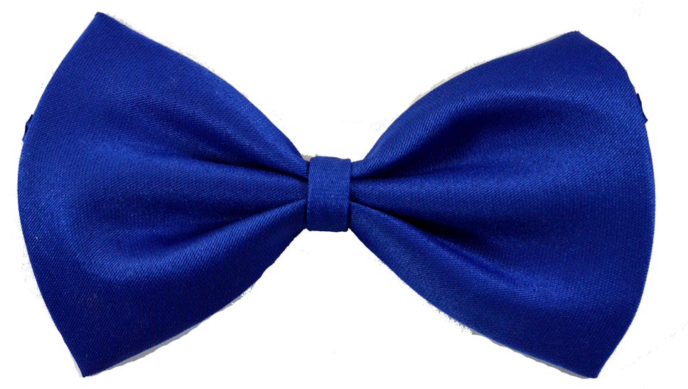 Blue Bow Tie Isolated PNG Image